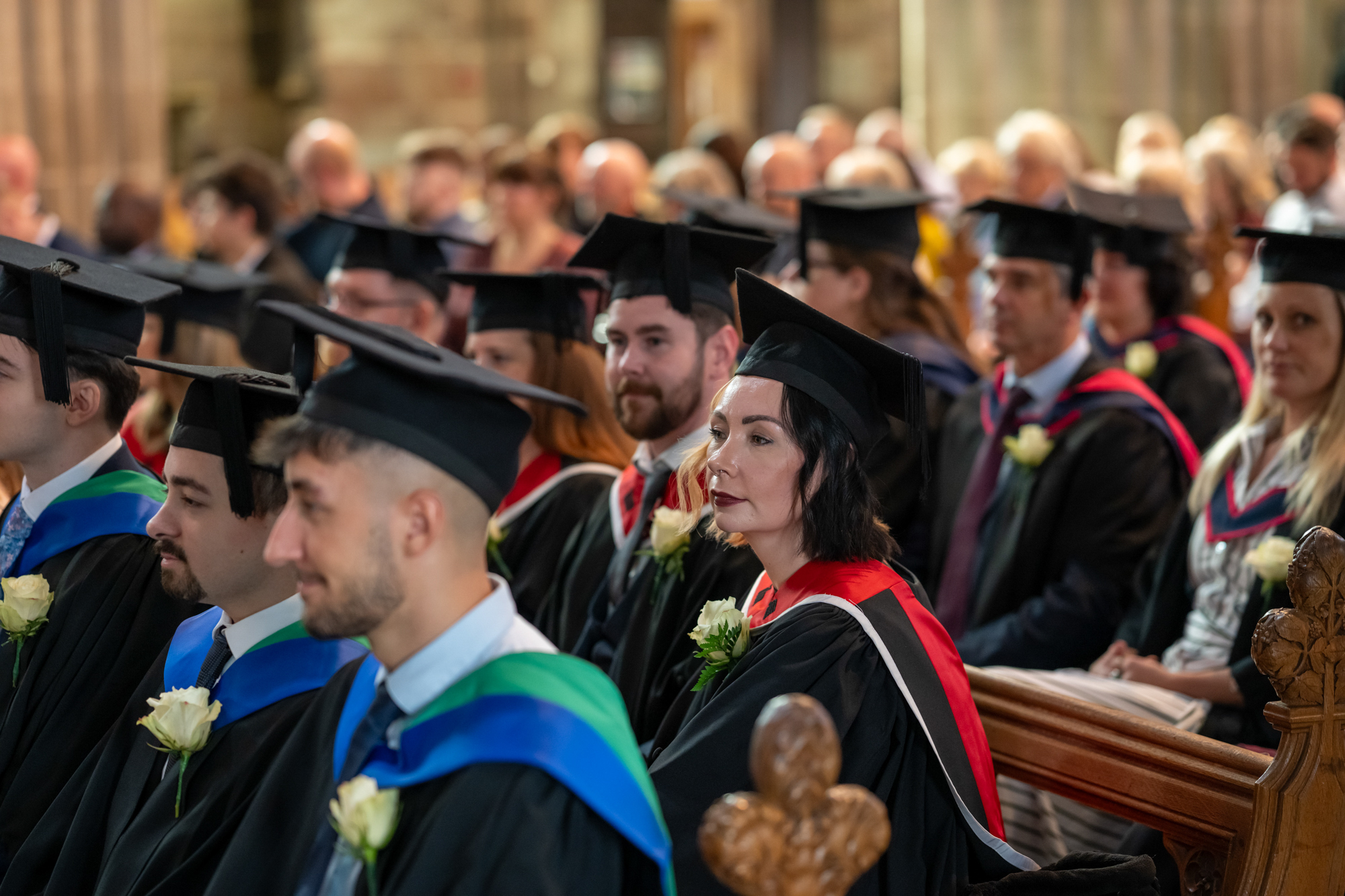 Group of graduands sitting together