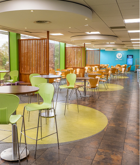 Picture of Worcester canteen with chairs and tables