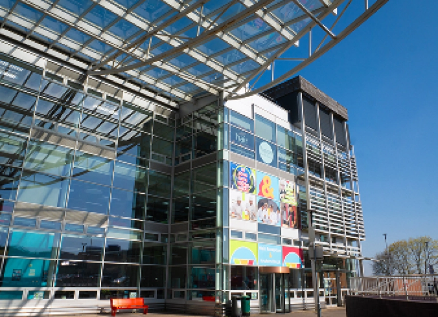 Outside of Redditch campus building
