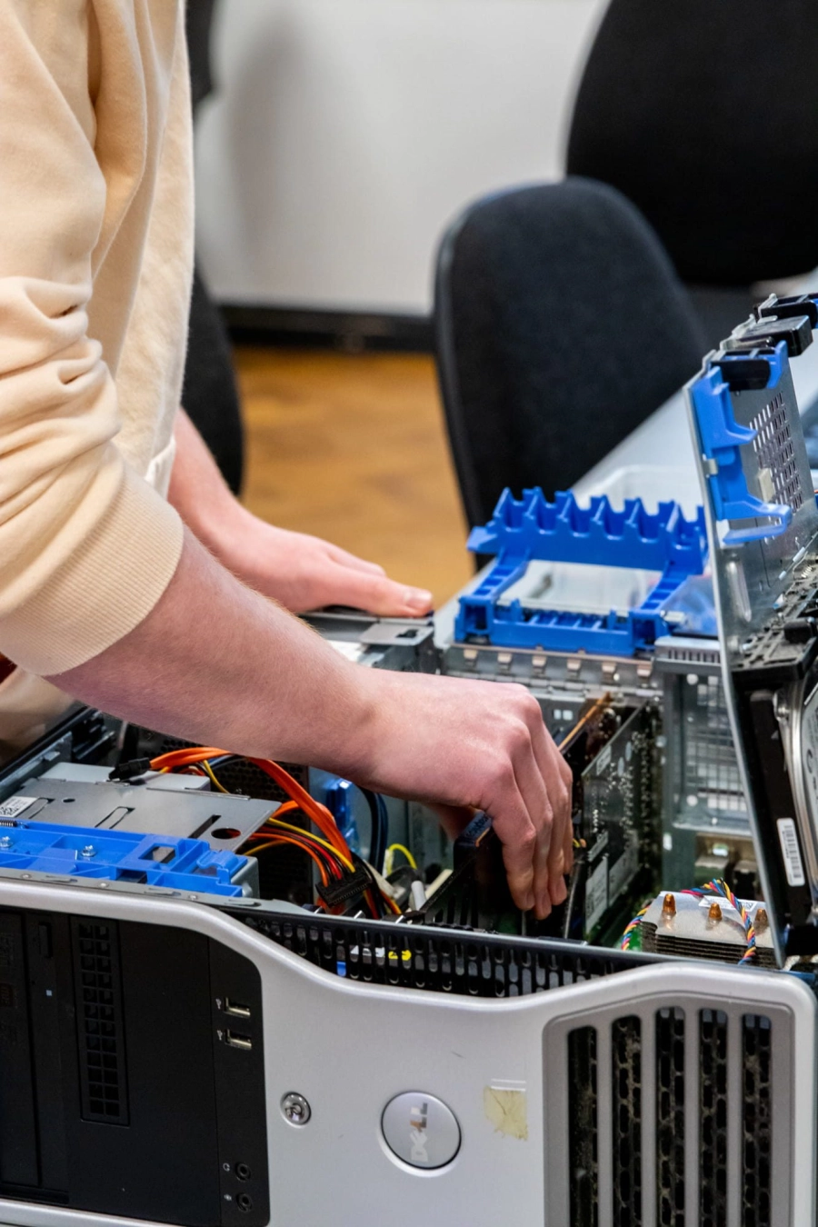 Inside of a desktop pc