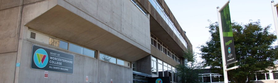 Front of All Saints Campus in Worcester city centre