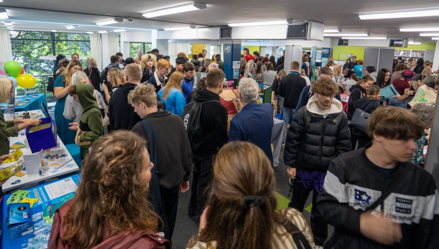 Students gathered at an event