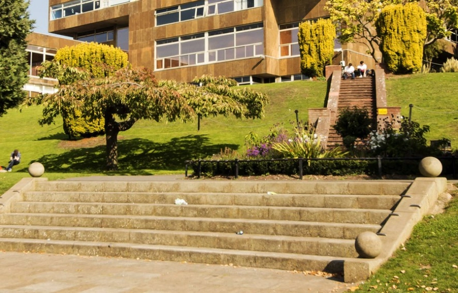 Back of All Saints campus Worcester