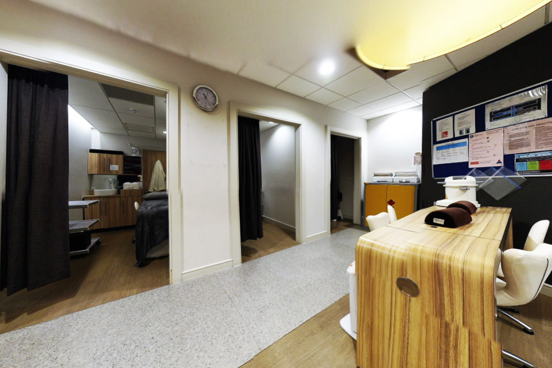 Nail stations and beauty rooms