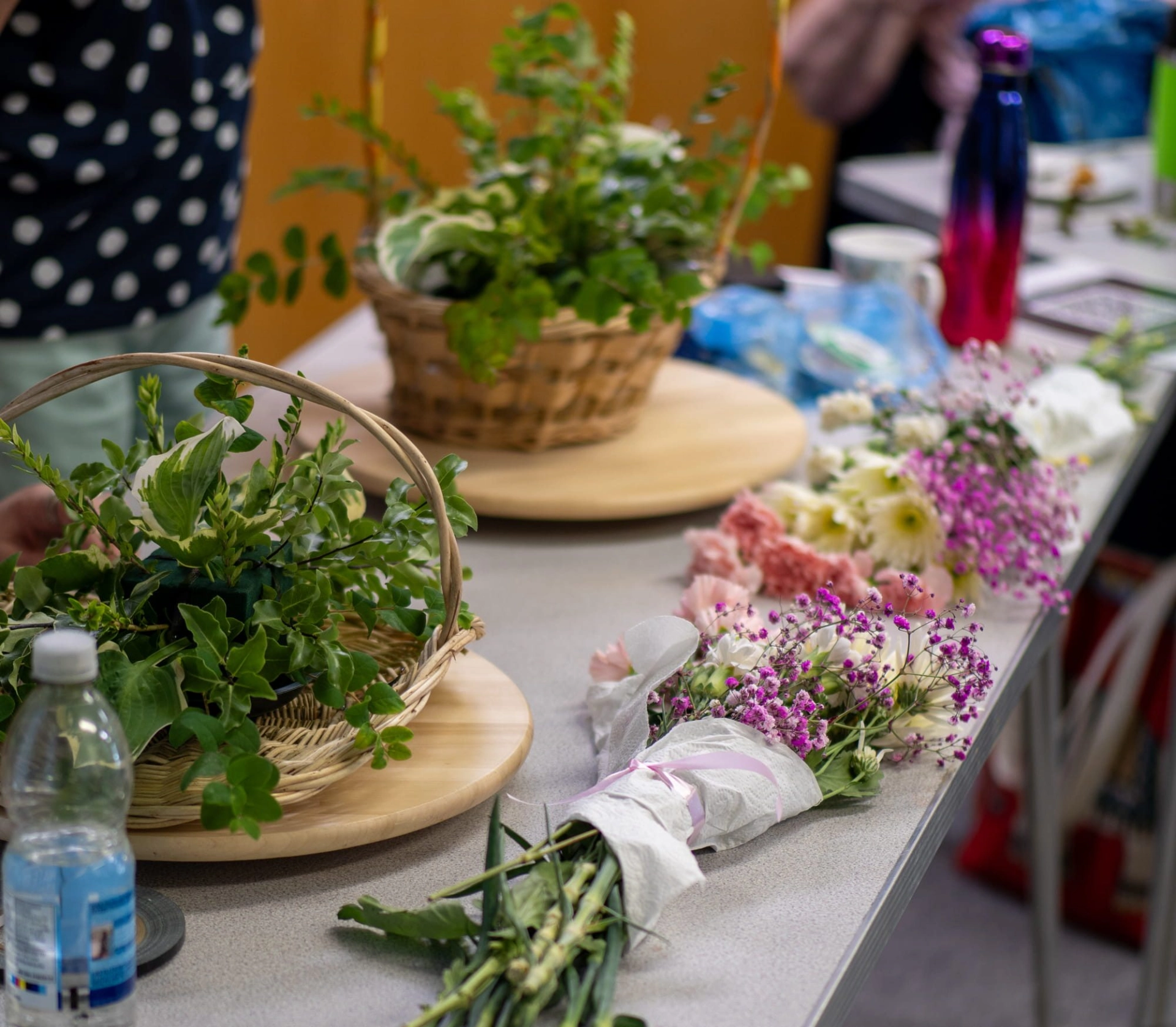 Flowers on a table